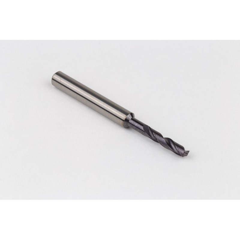 3.7mm Ø Carbide Drill, 6mm Shank x 140° Point Angle x 30° Helix, 3XD, 2 Flute, TiAlN Coated, GP