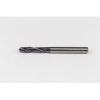 5.5mm Ø Carbide Drill, 6mm Shank x 140° Point Angle x 30° Helix, 3XD, 2 Flute, TiAlN Coated, GP