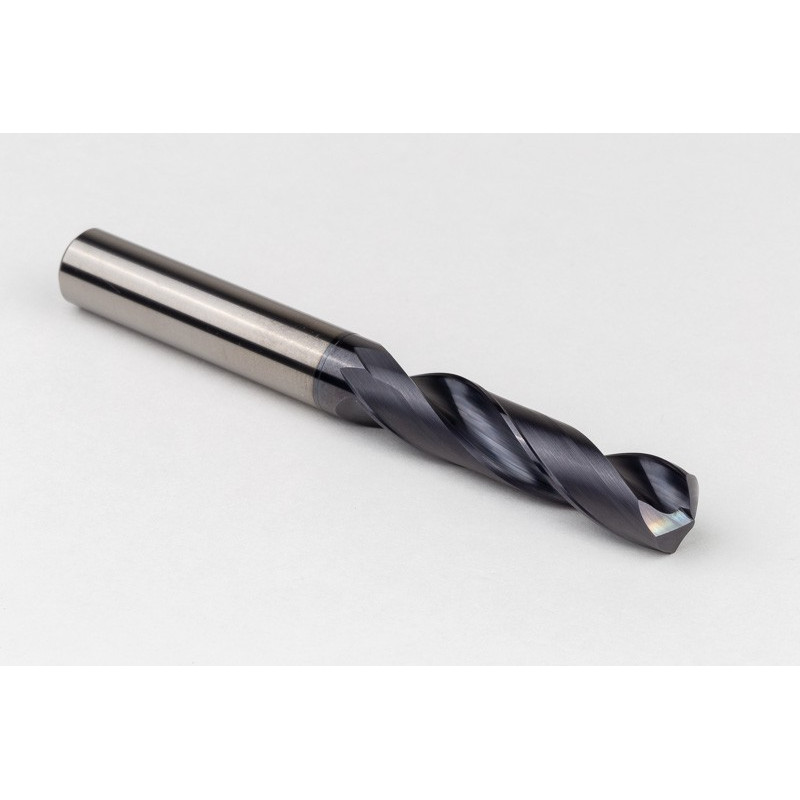 Твердосплавне свердло Ø 10 мм, хвостовик 10 мм x кут вістря 140° x спіраль 30°, 3XD, 2 канавки, покриття TiAlN, GP