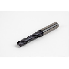 10.5mm Ø Carbide Drill, 12mm Shank x 140° Point Angle x 30° Helix, 3XD, 2 Flute, TiAlN Coated, GP