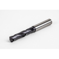 Твердосплавне свердло Ø 10,8 мм, хвостовик 12 мм x кут вершини 140° x спіраль 30°, 3XD, 2 канавки, покриття TiAlN, GP
