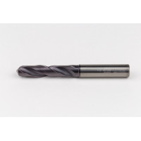 11.2mm Ø Carbide Drill, 12mm Shank x 140° Point Angle x 30° Helix, 3XD, 2 Flute, TiAlN Coated, GP