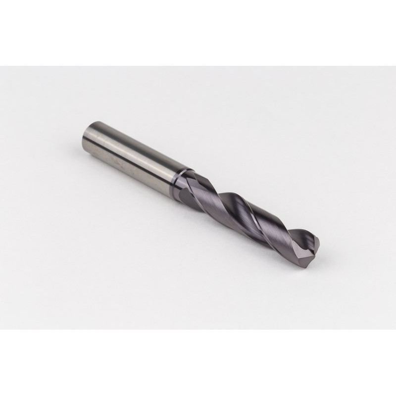 11.5mm Ø Carbide Drill, 12mm Shank x 140° Point Angle x 30° Helix, 3XD, 2 Flute, TiAlN Coated, GP