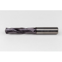 Твердосплавне свердло Ø 12,5 мм, хвостовик 14 мм x кут вершини 140° x спіраль 30°, 3XD, 2 канавки, покриття TiAlN, GP