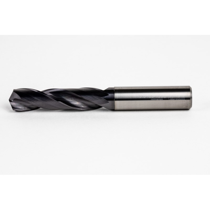 13.5mm Ø Carbide Drill, 14mm Shank x 140° Point Angle x 30° Helix, 3XD, 2 Flute, TiAlN Coated, GP