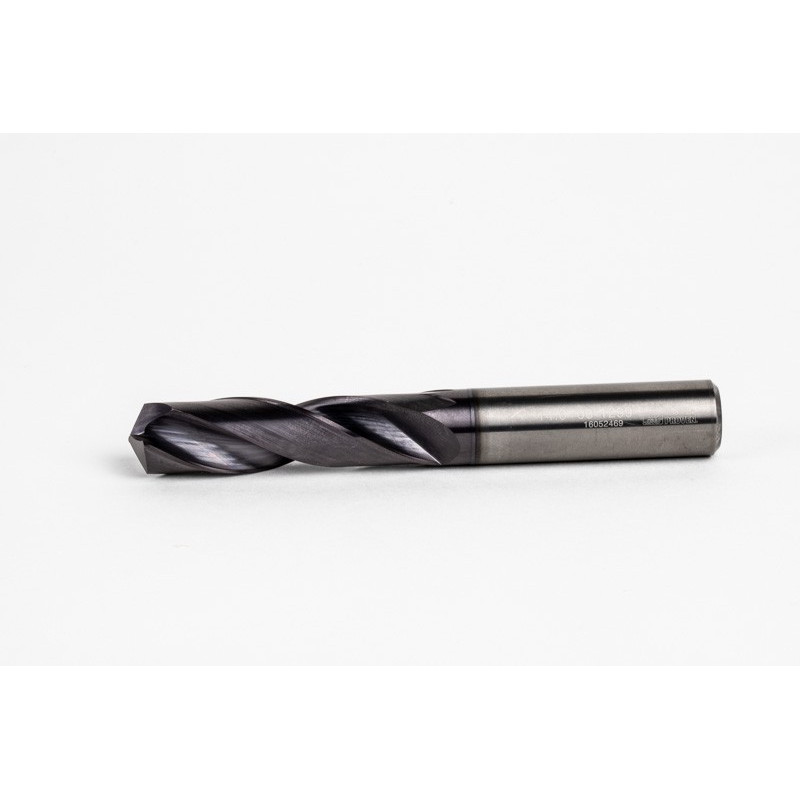 14mm Ø Carbide Drill, 14mm Shank x 140° Point Angle x 30° Helix, 3XD, 2 Flute, TiAlN Coated, GP