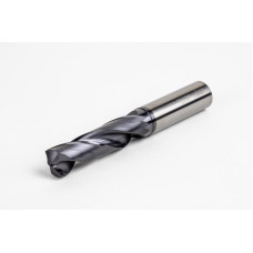 Твердосплавне свердло Ø 15,5 мм, хвостовик 16 мм x кут вершини 140° x спіраль 30°, 3XD, 2 канавки, покриття TiAlN, GP