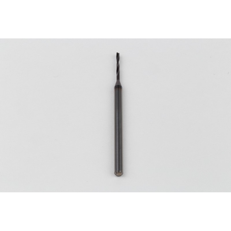 1.25mm Ø Carbide Drill, 3mm Shank x 140° Point Angle x 15° Helix, 5XD, 2 Flute, TiAlN Coated, GP