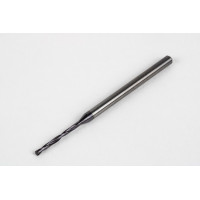 Твердосплавне свердло Ø 1,5 мм, хвостовик 3 мм x кут вершини 140° x спіраль 17°, 5XD, 2 канавки, покриття TiAlN, GP