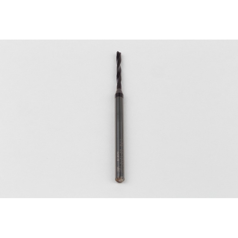 1.75mm Ø Carbide Drill, 3mm Shank x 140° Point Angle x 17° Helix, 5XD, 2 Flute, TiAlN Coated, GP