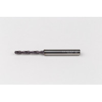 3.2mm Ø Carbide Drill, 6mm Shank x 140° Point Angle x 30° Helix, 5XD, 2 Flute, TiAlN Coated, GP