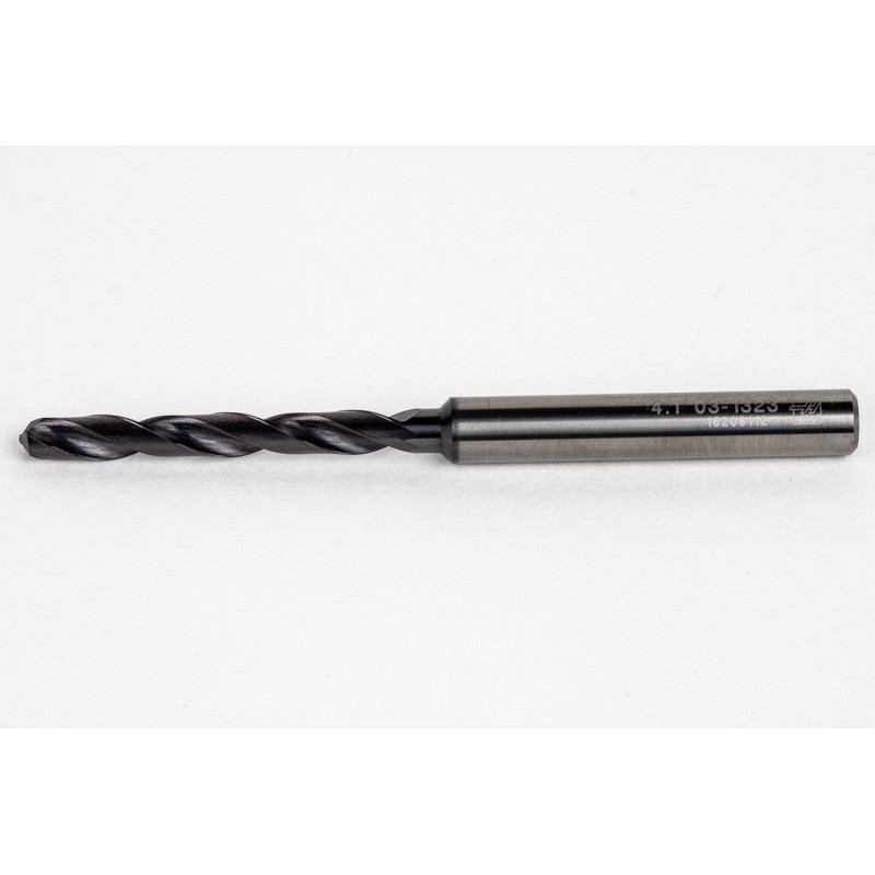 4.2mm Ø Carbide Drill, 6mm Shank x 140° Point Angle x 30° Helix, 5XD, 2 Flute, TiAlN Coated, GP