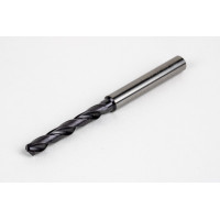 4.7mm Ø Carbide Drill, 6mm Shank x 140° Point Angle x 30° Helix, 5XD, 2 Flute, TiAlN Coated, GP
