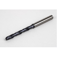 Твердосплавне свердло Ø 5 мм, хвостовик 6 мм x кут вістря 140° x спіраль 30°, 5XD, 2 канавки, покриття TiAlN, GP