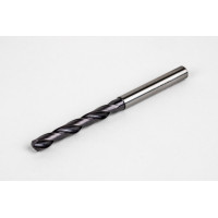 6mm Ø Carbide Drill, 6mm Shank x 140° Point Angle x 30° Helix, 5XD, 2 Flute, TiAlN Coated, GP