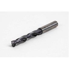 Твердосплавне свердло Ø 9 мм, хвостовик 10 мм x кут вістря 140° x спіраль 30°, 5xD, 2 канавки, покриття TiAlN, GP