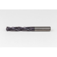 10mm Ø Carbide Drill, 10mm Shank x 140° Point Angle x 30° Helix, 5XD, 2 Flute, TiAlN Coated, GP
