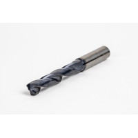 12.5mm Ø Carbide Drill, 14mm Shank x 140° Point Angle x 30° Helix, 5XD, 2 Flute, TiAlN Coated, GP