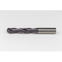 16mm Ø Carbide Drill, 16mm Shank x 140° Point Angle x 30° Helix, 5XD, 2 Flute, TiAlN Coated, GP