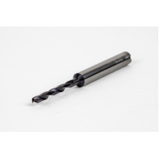 Твердосплавне свердло Ø 3 мм, хвостовик 6 мм x кут вістря 140° x спіраль 23°, 5XD, 2 канавки, покриття TiAlN, GP, TSC
