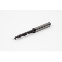 4.5mm Ø Carbide Drill, 6mm Shank x 140° Point Angle x 32° Helix, 5XD, 2 Flute, TiAlN Coated, GP, TSC