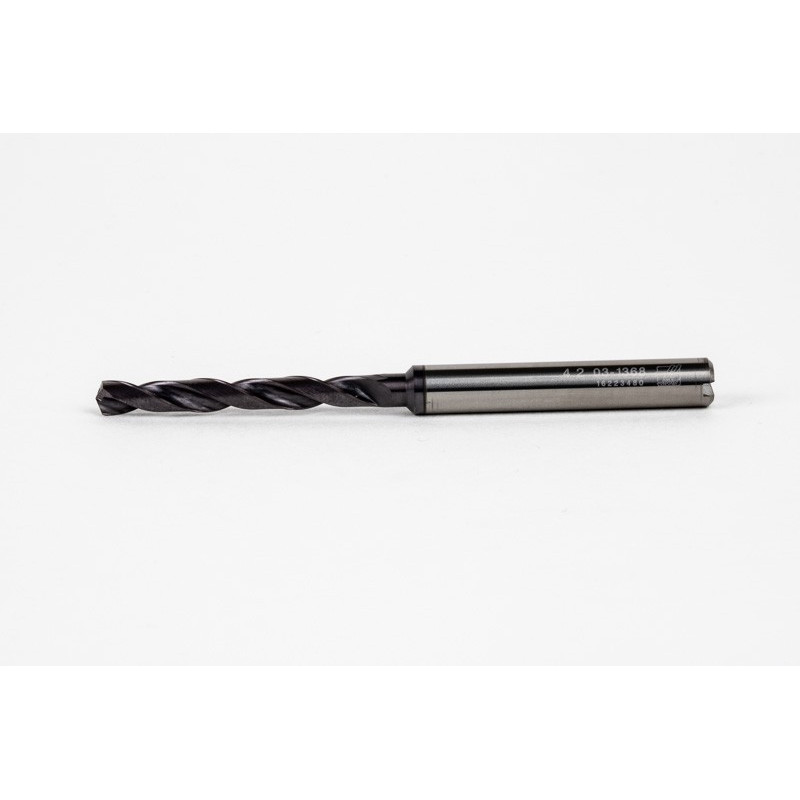 4.5mm Ø Carbide Drill, 6mm Shank x 140° Point Angle x 32° Helix, 5XD, 2 Flute, TiAlN Coated, GP, TSC