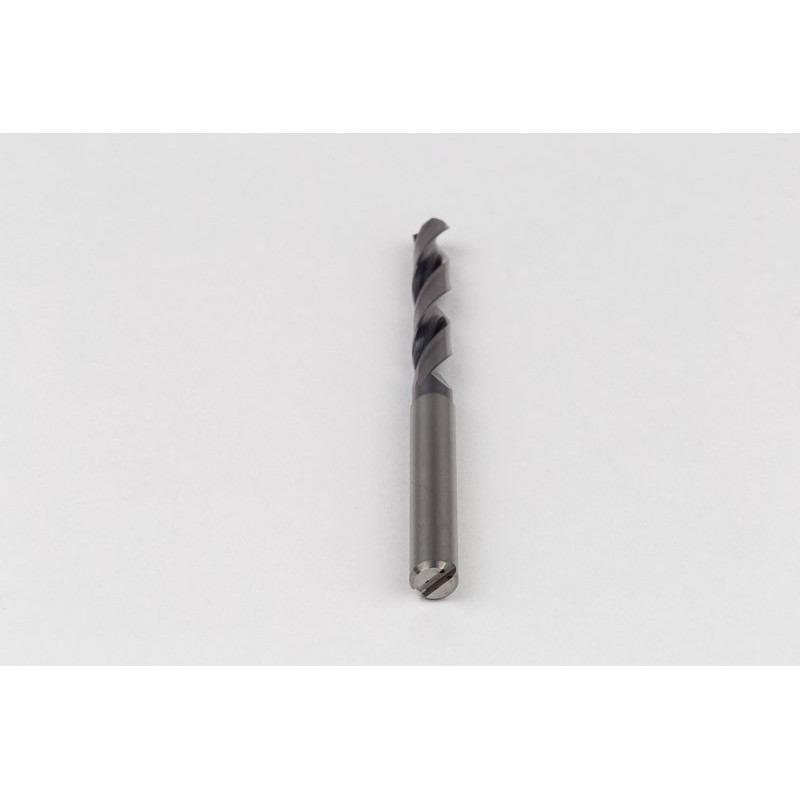5.5mm Ø Carbide Drill, 6mm Shank x 140° Point Angle x 28° Helix, 5XD, 2 Flute, TiAlN Coated, GP, TSC