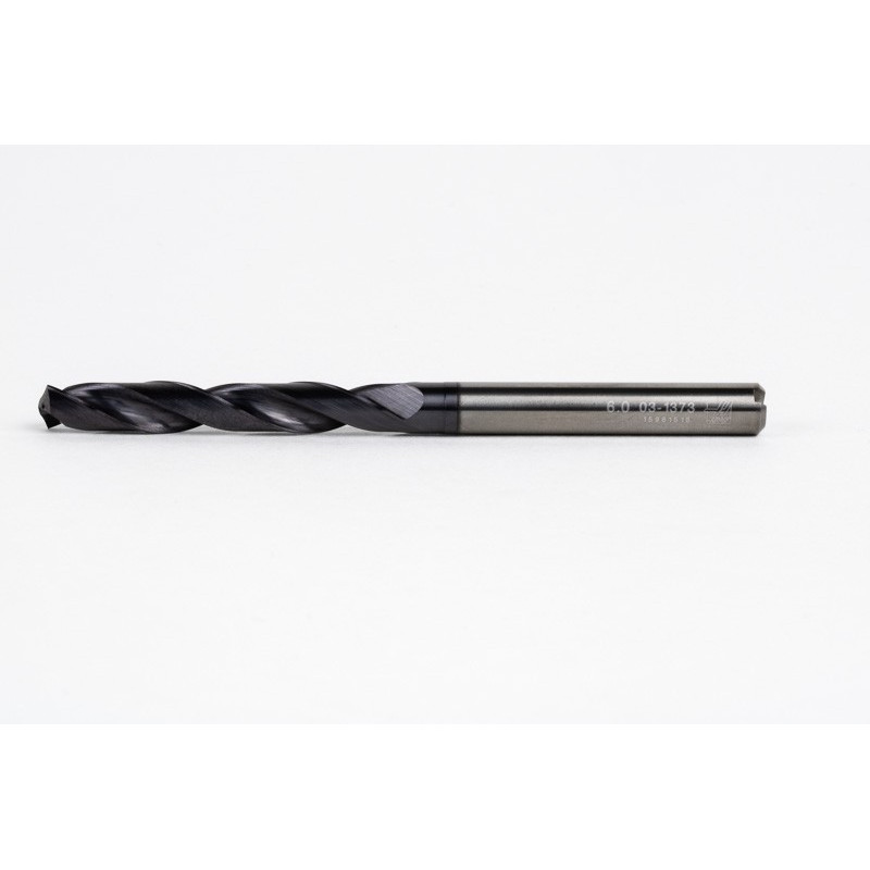 6.6mm Ø Carbide Drill, 8mm Shank x 140° Point Angle x 26° Helix, 5XD, 2 Flute, TiAlN Coated, GP, TSC