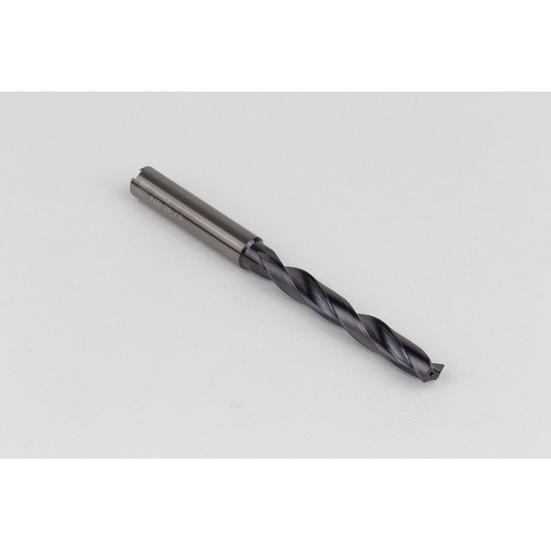 Твердосплавне свердло Ø 6,7 мм, хвостовик 8 мм x кут вершини 140° x спіраль 26°, 5XD, 2 канавки, покриття TiAlN, GP, TSC