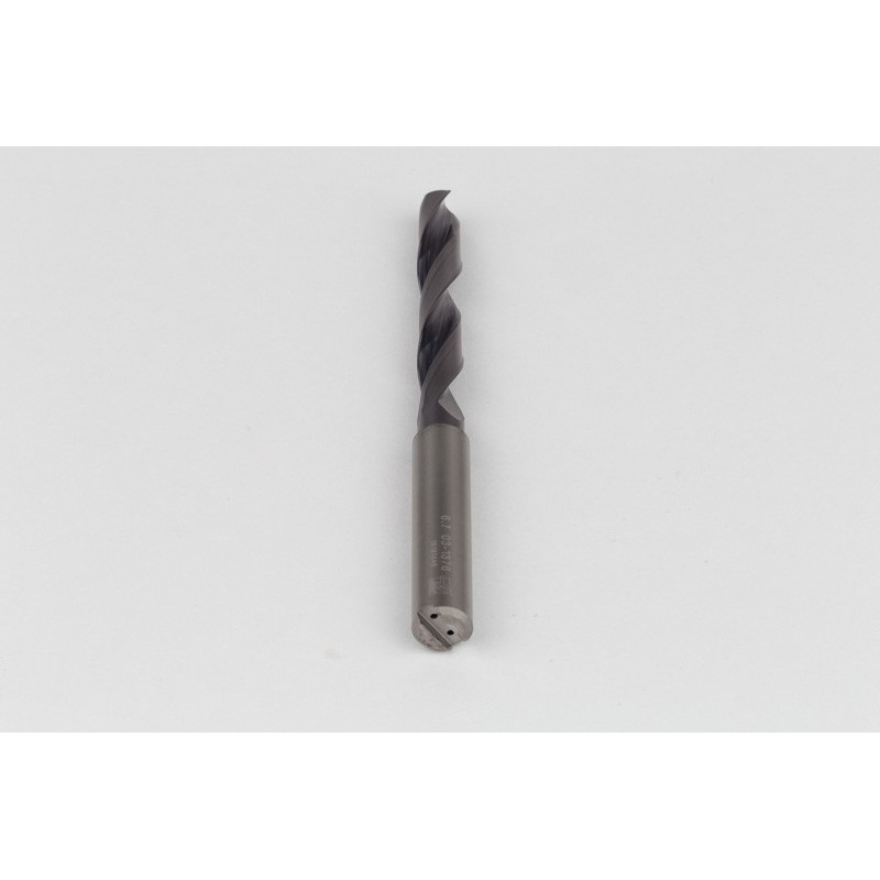 Твердосплавне свердло Ø 6,7 мм, хвостовик 8 мм x кут вершини 140° x спіраль 26°, 5XD, 2 канавки, покриття TiAlN, GP, TSC