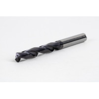 8mm Ø Carbide Drill, 8mm Shank x 140° Point Angle x 30° Helix, 5XD, 2 Flute, TiAlN Coated, GP, TSC