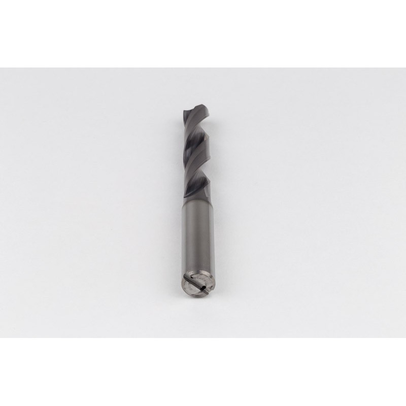 12mm Ø Carbide Drill, 12mm Shank x 140° Point Angle x 30° Helix, 5XD, 2 Flute, TiAlN Coated, GP, TSC