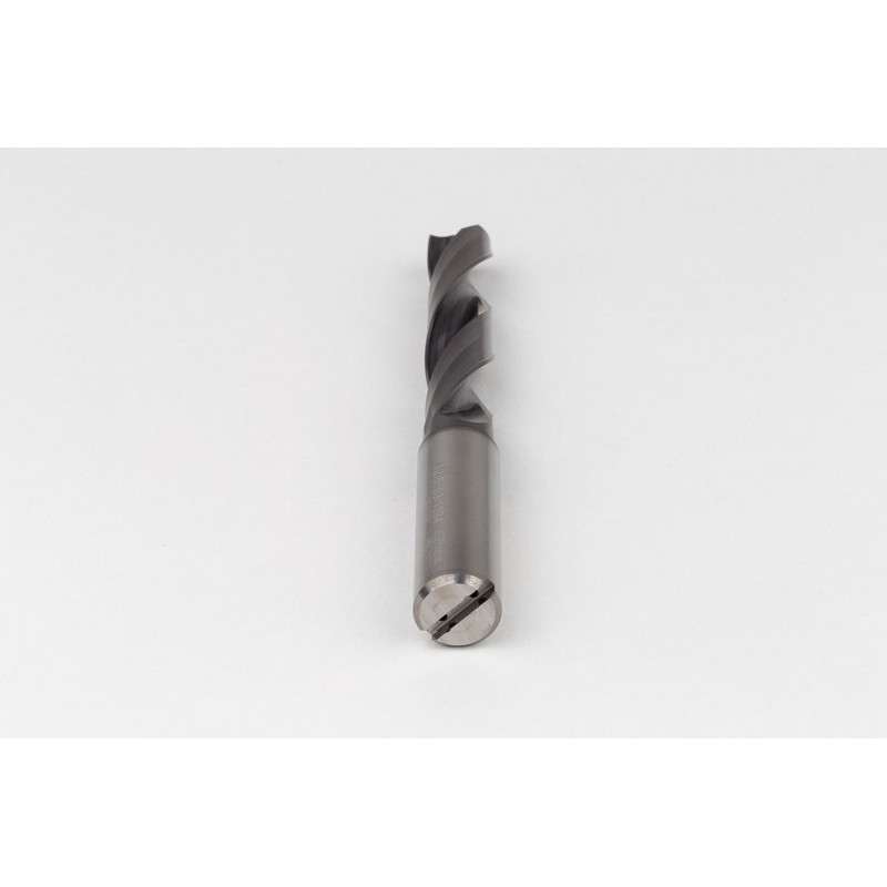 12.5mm Ø Carbide Drill, 14mm Shank x 140° Point Angle x 27° Helix, 5XD, 2 Flute, TiAlN Coated, GP, TSC