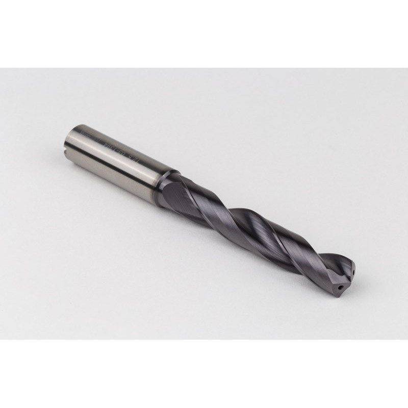 13.5mm Ø Carbide Drill, 14mm Shank x 140° Point Angle x 29° Helix, 5XD, 2 Flute, TiAlN Coated, GP, TSC