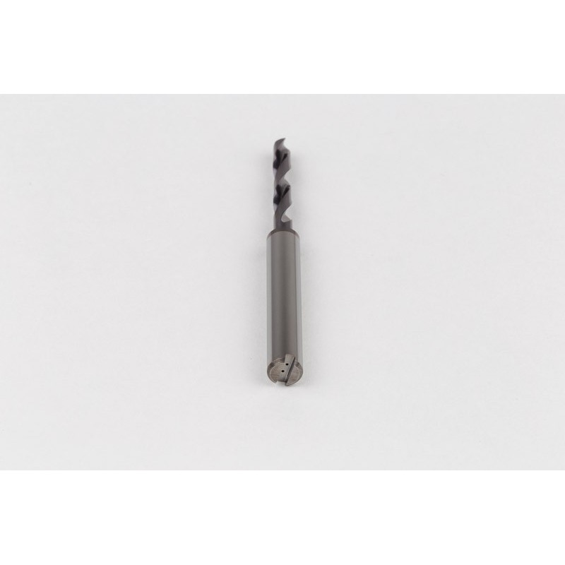 3.5mm Ø Carbide Drill, 6mm Shank x 140° Point Angle x 26° Helix, 5XD, 2 Flute, TiAlN Coated, Inox / SS, TSC