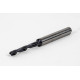 3.7mm Ø Carbide Drill, 6mm Shank x 140° Point Angle x 27° Helix, 5XD, 2 Flute, TiAlN Coated, Inox / SS, TSC