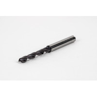 4.5mm Ø Carbide Drill, 6mm Shank x 140° Point Angle x 32° Helix, 5XD, 2 Flute, TiAlN Coated, Inox / SS, TSC