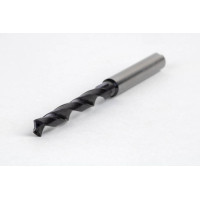 Твердосплавне свердло Ø 5 мм, хвостовик 6 мм x кут вістря 140° x спіраль 26°, 5XD, 2 канавки, покриття TiAlN, нержавіюча сталь / нержавіюча сталь, TSC