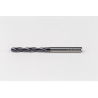 5.5mm Ø Carbide Drill, 6mm Shank x 140° Point Angle x 28° Helix, 5XD, 2 Flute, TiAlN Coated, Inox / SS, TSC