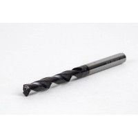 Твердосплавне свердло Ø 6,6 мм, хвостовик 8 мм x кут вістря 140° x спіраль 26°, 5XD, 2 канавки, покриття TiAlN, нержавіюча сталь / нержавіюча сталь, TSC