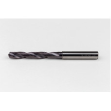 Твердосплавне свердло Ø 7 мм, хвостовик 8 мм x кут вістря 140° x спіраль 27°, 5XD, 2 канавки, покриття TiAlN, нержавіюча сталь / нержавіюча сталь, TSC