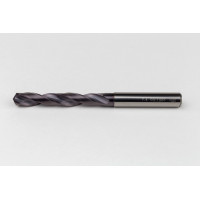 Твердосплавне свердло Ø 7,4 мм, хвостовик 8 мм x кут вістря 140° x спіраль 28°, 5XD, 2 канавки, покриття TiAlN, нержавіюча сталь / SS, TSC