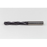 7.5mm Ø Carbide Drill, 8mm Shank x 140° Point Angle x 28° Helix, 5XD, 2 Flute, TiAlN Coated, Inox / SS, TSC