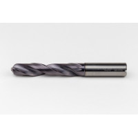15.1mm Ø Carbide Drill, 16mm Shank x 140° Point Angle x 29° Helix, 5XD, 2 Flute, TiAlN Coated, Inox / SS, TSC