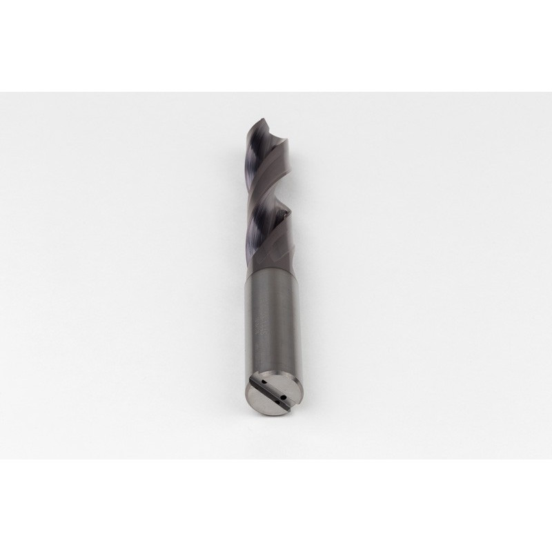 Твердосплавне свердло Ø 15,1 мм, хвостовик 16 мм x кут вершини 140° x спіраль 29°, 5XD, 2 канавки, покриття TiAlN, нержавіюча сталь / нержавіюча сталь, TSC
