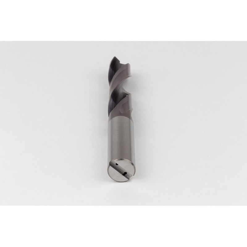 16mm Ø Carbide Drill, 16mm Shank x 140° Point Angle x 30° Helix, 5XD, 2 Flute, TiAlN Coated, Inox / SS, TSC