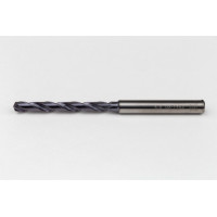 Твердосплавне свердло Ø 4,5 мм, хвостовик 6 мм x кут вершини 140° x спіраль 32°, 8XD, 2 канавки, покриття TiAlN, GP, TSC