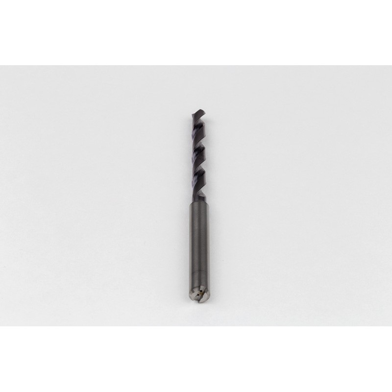 4.5mm Ø Carbide Drill, 6mm Shank x 140° Point Angle x 32° Helix, 8XD, 2 Flute, TiAlN Coated, GP, TSC