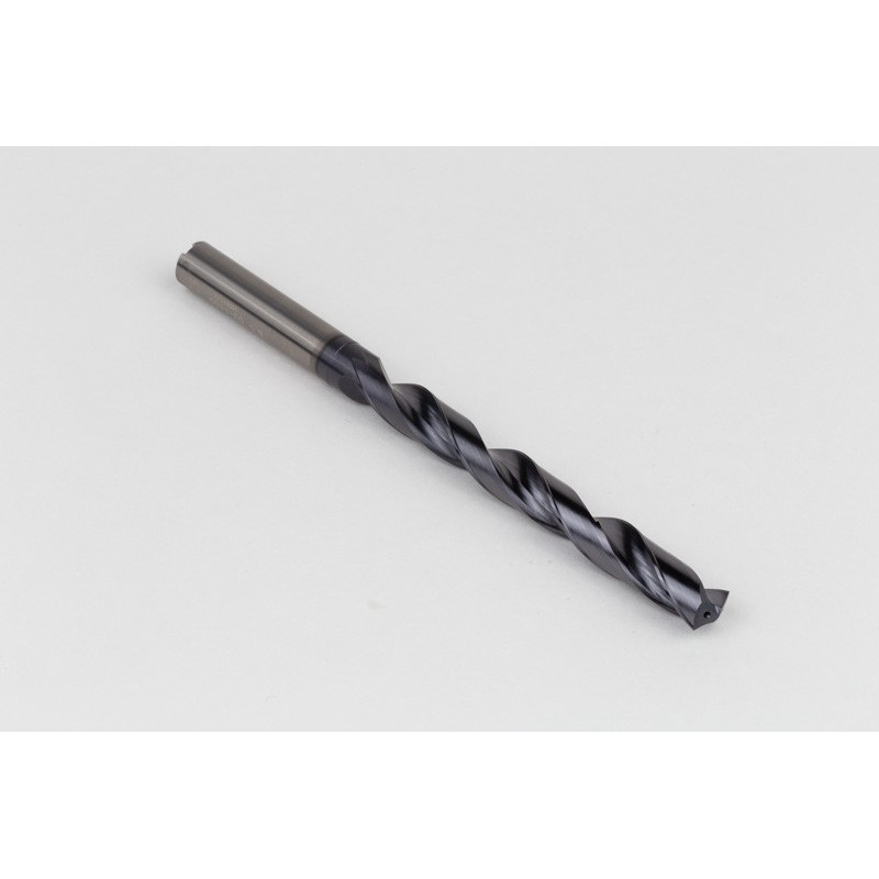 Твердосплавне свердло Ø 8 мм, хвостовик 8 мм x кут вістря 140° x спіраль 30°, 8XD, 2 канавки, покриття TiAlN, GP, TSC