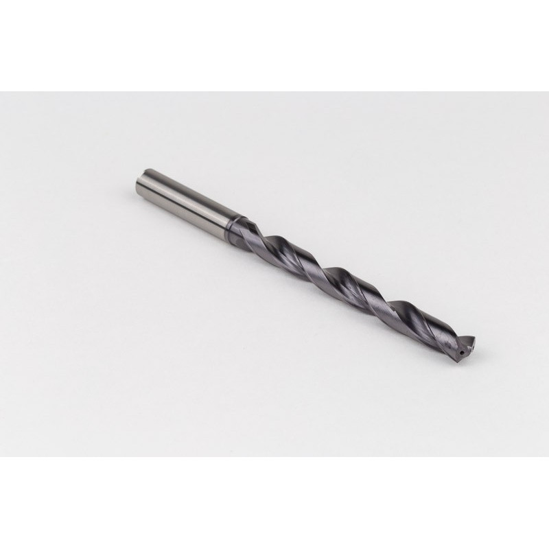 Твердосплавне свердло Ø 9 мм, хвостовик 10 мм x кут вістря 140° x спіраль 28°, 8XD, 2 канавки, покриття TiAlN, GP, TSC